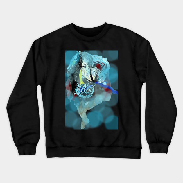 Dragons Sleeping Crewneck Sweatshirt by thedelkartist